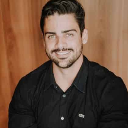 a man with a beard and a black shirt