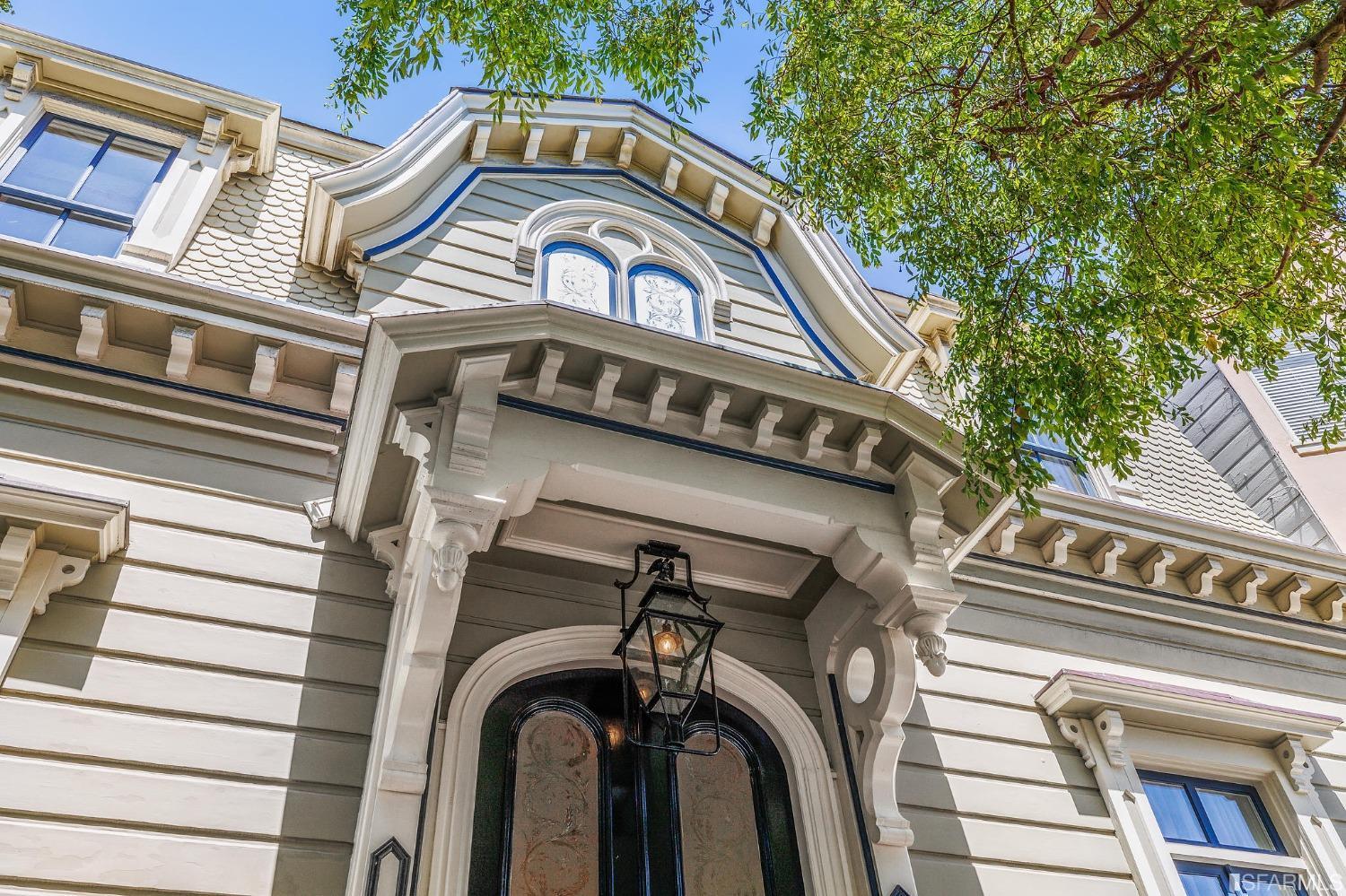 a large house with a large front door